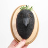 Needle Felted Crow Portrait with Laurel Wreath Crown (Corvid Collection)
