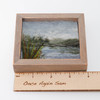 Mini Wool Landscape Painting: Needle Felted Fiber Art (Winter Marsh) 3x4