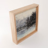 Wool Landscape Painting: Needle Felted Fiber Art (Snowfall at the Lake) 7 inches