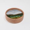 Mini Wool Landscape Painting, Needle Felted Fiber Art: Emerald Isle #6