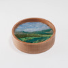 Mini Wool Landscape Painting, Needle Felted Fiber Art: Emerald Isle #8