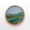 Mini Wool Landscape Painting, Needle Felted Fiber Art: Emerald Isle #8