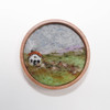 Mini Wool Landscape Painting, Needle Felted Fiber Art: Emerald Isle #9