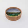 Mini Wool Landscape Painting, Needle Felted Fiber Art: Emerald Isle #11