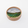 Mini Wool Landscape Painting, Needle Felted Fiber Art: Emerald Isle #12