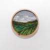 Mini Wool Landscape Painting, Needle Felted Fiber Art: Emerald Isle #12