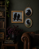 Needle Felted Wool Painting: Crows Conversations (13x13 Gold Frame)