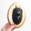 Needle Felted King Crow Portrait with Crown (Corvid Collection)