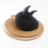 Needle Felted King Crow Portrait with Crown (Corvid Collection)