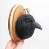 Needle Felted Queen Crow Portrait with Crown (Corvid Collection)