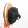 Needle Felted Crow Portrait with Stolen Ring (Corvid Collection)