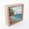 Wool Landscape Painting: Needle Felted Fiber Art (Lake View) 5 inches