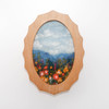 Wool Landscape Painting: Needle Felted Fiber Art (Wildflowers II) Oval Frame