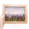 Wool Landscape Painting: Needle Felted Fiber Art - Weeds & Wildflowers - 5x7
