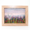 Wool Landscape Painting: Needle Felted Fiber Art - Weeds & Wildflowers - 5x7