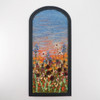 Wool Landscape Painting: Needle Felted Fiber Art - Weeds & Wildflowers at Sunset