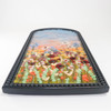 Wool Landscape Painting: Needle Felted Fiber Art - Weeds & Wildflowers at Sunset
