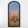 Wool Landscape Painting: Needle Felted Fiber Art - Weeds & Wildflowers at Sunset