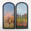 Wool Landscape Painting: Needle Felted Fiber Art - Weeds & Wildflowers in Daylight