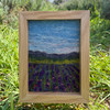 Wool Landscape Painting: Needle Felted Fiber Art (Lavender Fields #8) 7x5