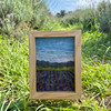 Wool Landscape Painting: Needle Felted Fiber Art (Lavender Fields #8) 7x5