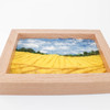 Wool Landscape Painting: Needle Felted Fiber Art, Yellow Fields of Sweden (5x7)