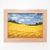 Wool Landscape Painting: Needle Felted Fiber Art, Yellow Fields of Sweden (5x7)