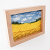 Wool Landscape Painting: Needle Felted Fiber Art, Yellow Fields of Sweden (5x7)