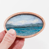 Mini Wool Landscape Painting, Needle Felted Fiber Art: Swedish Summer #2