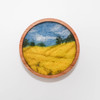 Mini Wool Landscape Painting, Needle Felted Fiber Art: Swedish Summer #3