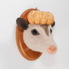 Needle Felted Opossum Portrait (Pumpkin Hat)
