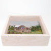 Wool Landscape Painting: Needle Felted Fiber Art, Barn Quilt (7x7)