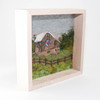 Wool Landscape Painting: Needle Felted Fiber Art, Barn Quilt (7x7)