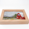 Wool Landscape Painting: Needle Felted Fiber Art, Barn Quilt (5x7)