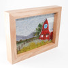 Wool Landscape Painting: Needle Felted Fiber Art, Barn Quilt (5x7)