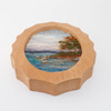 Wool Landscape Painting: Needle Felted Fiber Art (Jocassee View) Oval Frame