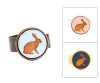 Small Cameo Ring - Rabbit (Sitting)