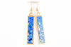 Long Splatter Painted Dangle Earrings - Sapphire Sky