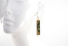 Long Splatter Painted Dangle Earrings - Emerald Isle