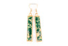 Long Splatter Painted Dangle Earrings - Emerald Isle