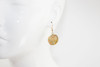 Round Splatter Painted Dangle Earring - Rose Gold