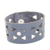 Leather Bracelet -  Triangle Pattern