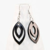 Acrylic Dangle Earrings - Geometric Oval Design