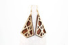 Leather Earrings - Geometric Crisscross