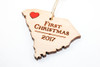 Custom Wood State Ornament - Personalized