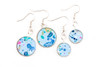 Round Splatter Painted Dangle Earring - Confetti