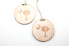 Wood Christmas Ornament: Palmetto Moon