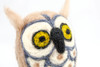 Needle Felted Owl (Tan with Gray Accents)