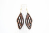 Laser Cut Wood Dangle Earrings: Butterfly Design