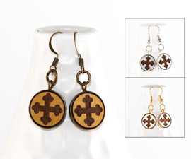 Dangle Earrings - Trefoil Cross